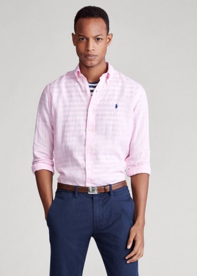 Camisa Polo Ralph Lauren Linen Homem 15694-OEUG